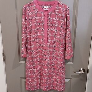 crown & ivy Pink Rope-Print Shift Dress